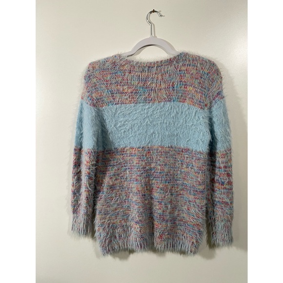 Mast & Harbour Sweater Super Soft Blue and Multicolor Speckle Size Small - Picture 3 of 7